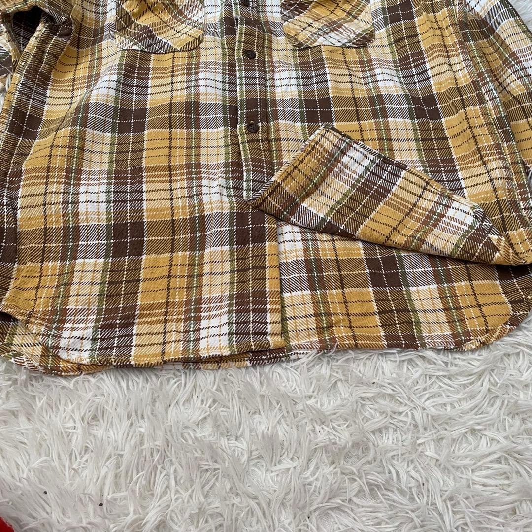 美品【King Kole/キングコール】柄長袖ネルシャツ(L)100%コットン