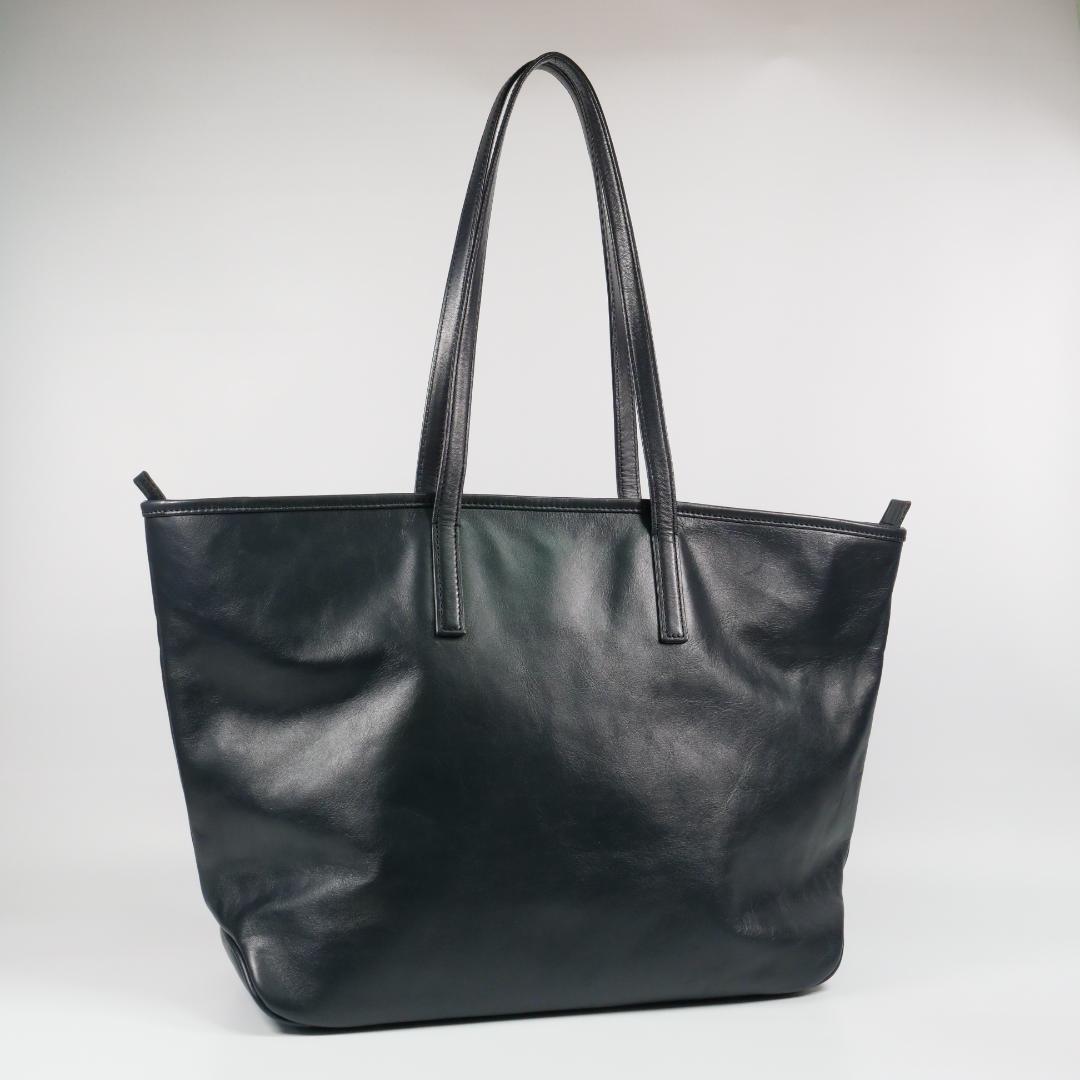 美品✨ビジネスレザーファクトリー トートバッグ A4収納可 レザー ネイビー