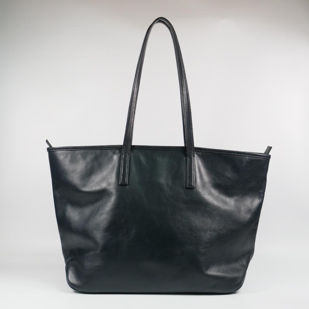 美品✨ビジネスレザーファクトリー トートバッグ A4収納可 レザー ネイビー