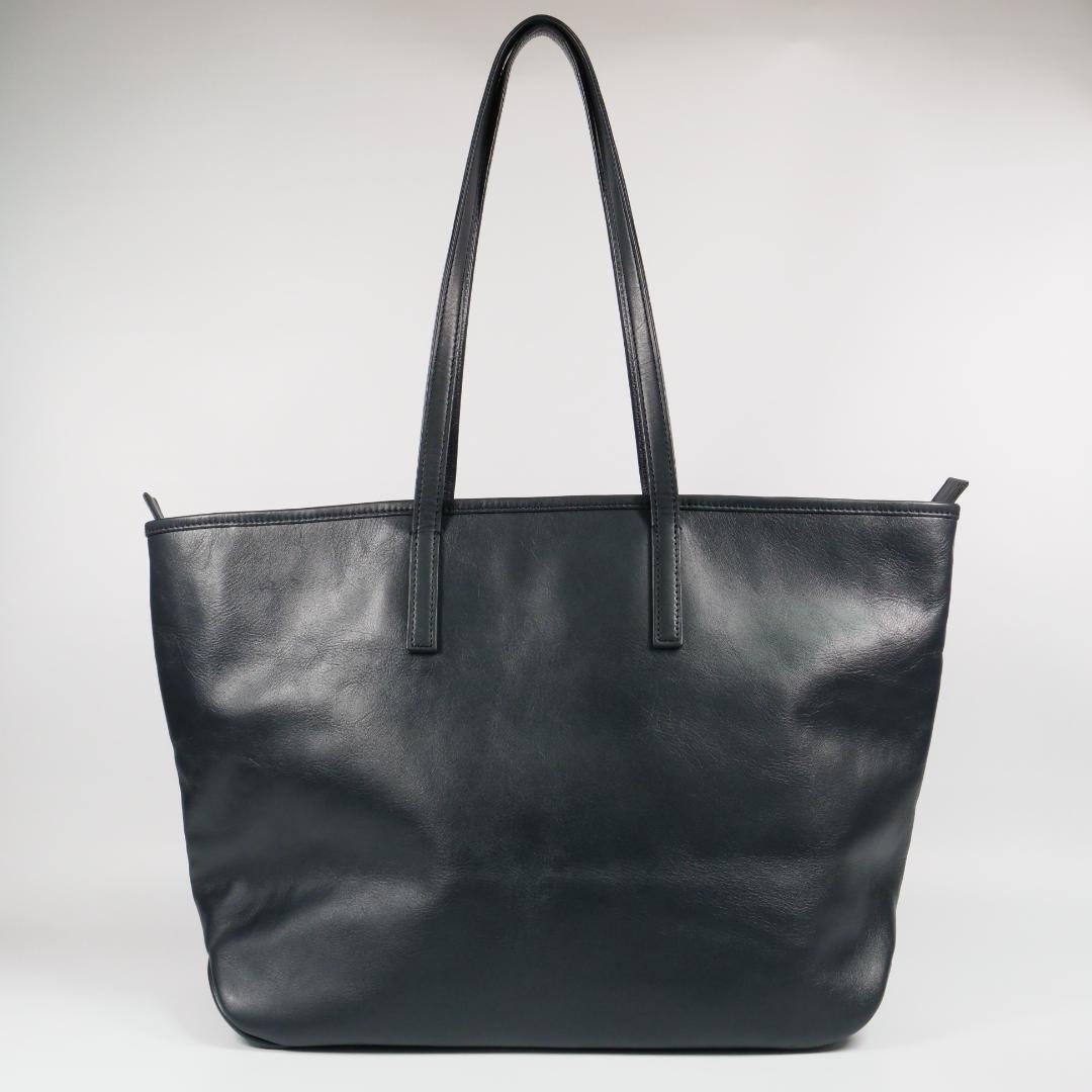 美品✨ビジネスレザーファクトリー トートバッグ A4収納可 レザー ネイビー