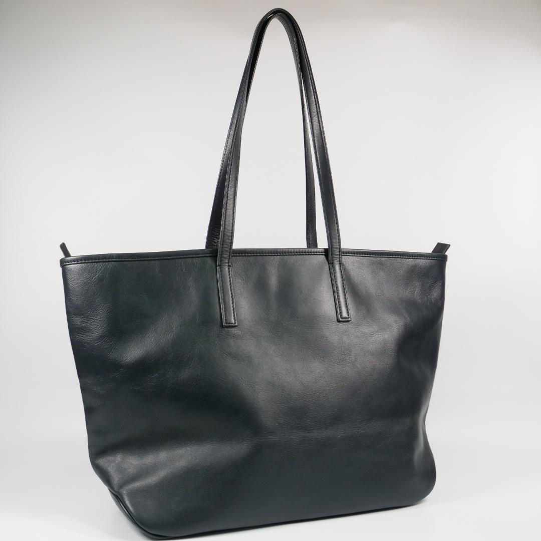 美品✨ビジネスレザーファクトリー トートバッグ A4収納可 レザー ネイビー