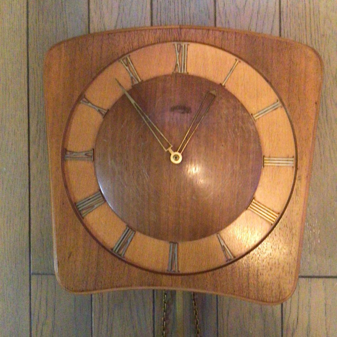 ドイツ製　キンツレ　分銅式アンティーク壁掛け振子時計　ジャンク品