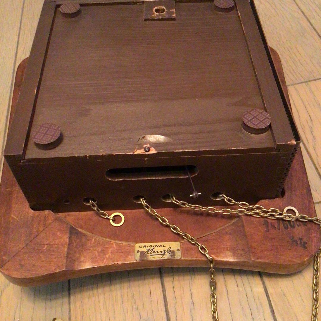 ドイツ製　キンツレ　分銅式アンティーク壁掛け振子時計　ジャンク品