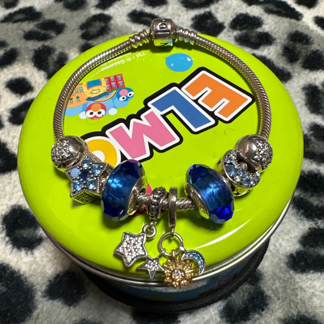 パンドラPandoraブレスレット19㌢チャーム付き