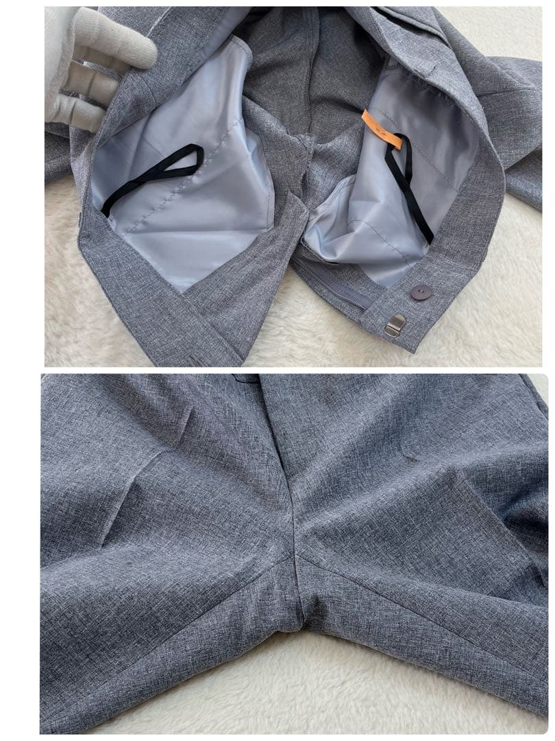 INDIVI インディヴィ　セットアップ　ノーカラー　パンツ　スーツ　38