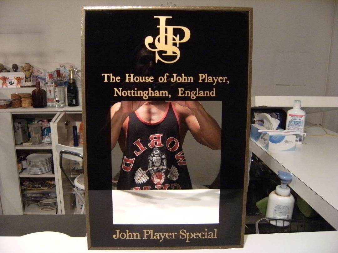 昭和レトロ 旧車 F1 タバコ ジョンプレイヤースペシャル JPS パブミラー