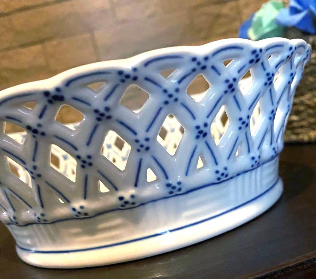 【ロイヤルコペンハーゲン】ブルーフルーテッド　フルレース　フルーツバスケット