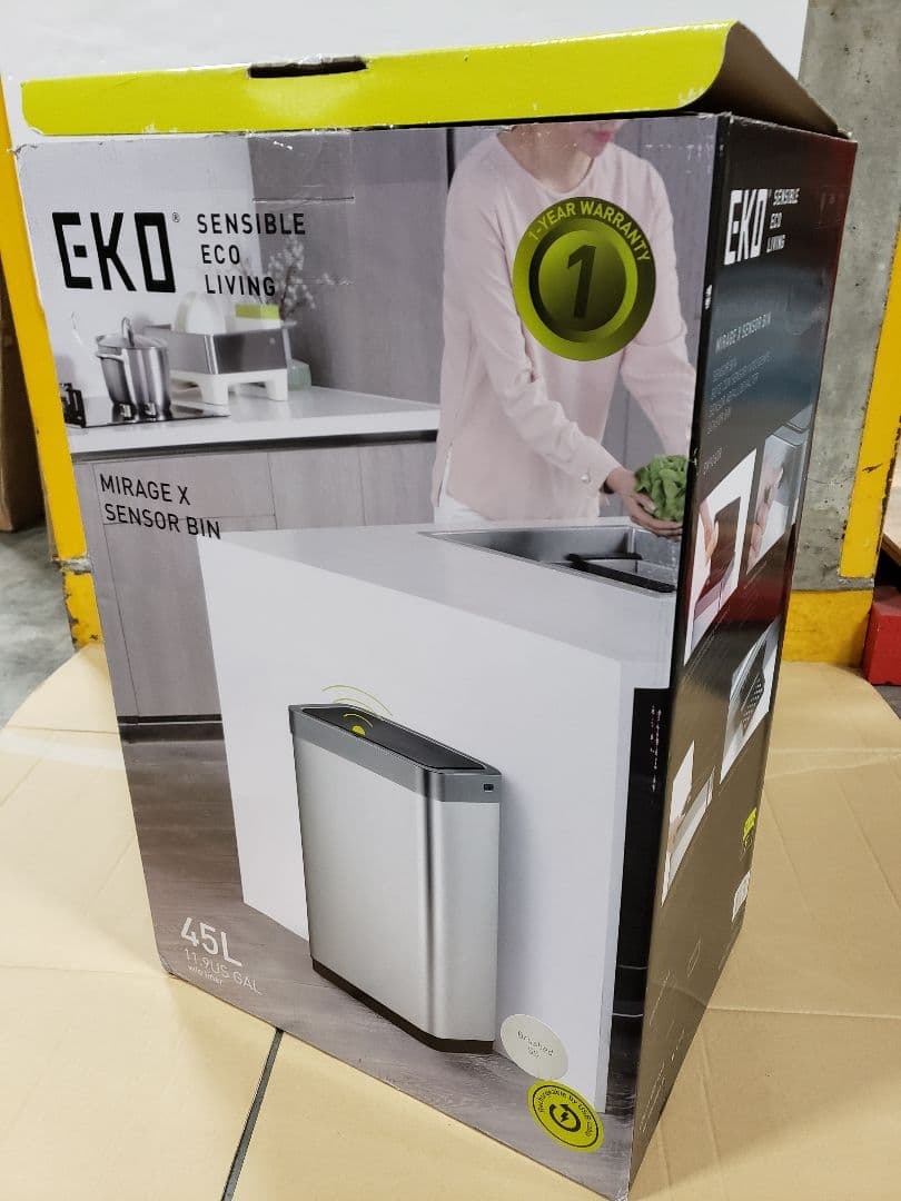 EKO ゴミ箱 自動開閉 ミラージュX シルバー 45L センサービン