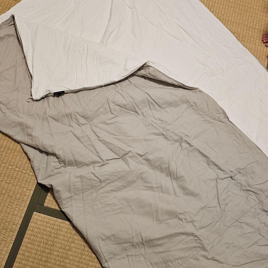 無添加 3重ガーゼ掛け布団カバー 190×210 ムーングレー