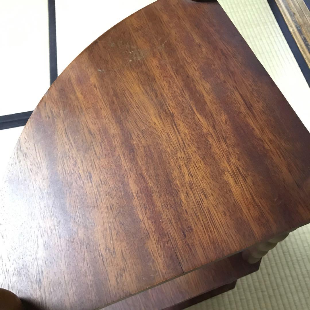 昭和レトロ　木製　4段　三角 コーナーラック　飾り棚