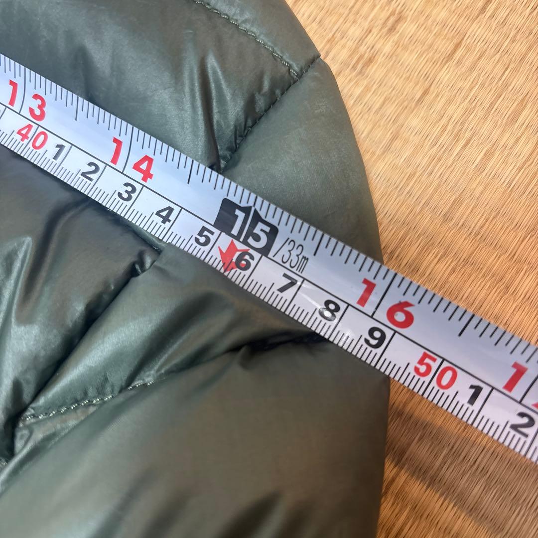 ピレネックス　38サイズ軽量ダウンジャケット オリーブグリーン 収納袋付き