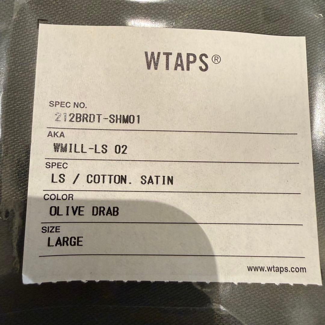 【新品・L】WTAPS WMILL-LS 02 OLIVE DRAB シャツ