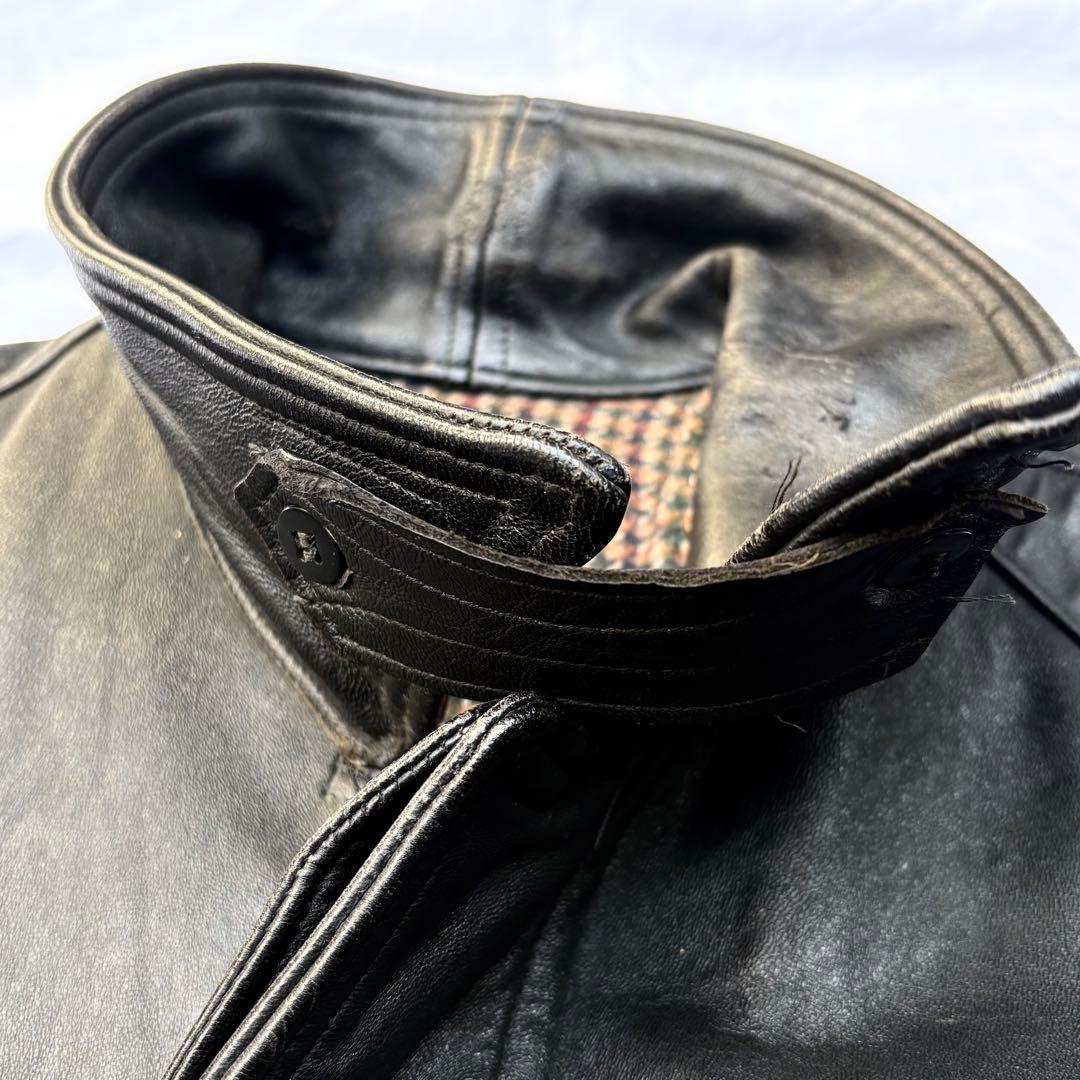 60s〜70s フランス　ファイヤーマン　レザーコート　GVF コルビジェ