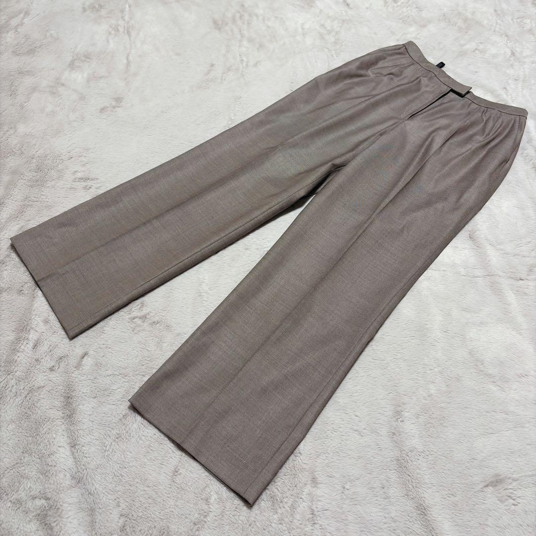 未使用 レリアン ロロピアーナ パンツスーツ 11号 シルク ベージュ 上下 L