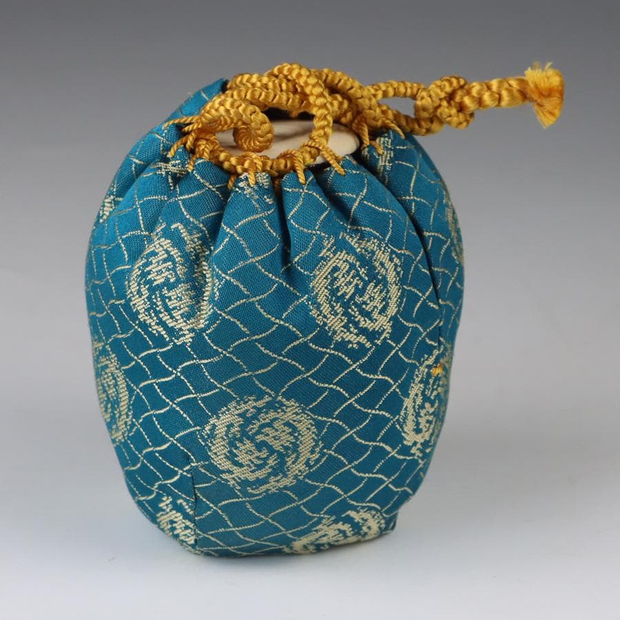 Y3338-1 茶道具 平安 笹田有祥造 模 初花肩衝茶入 共箱・仕覆　　よ