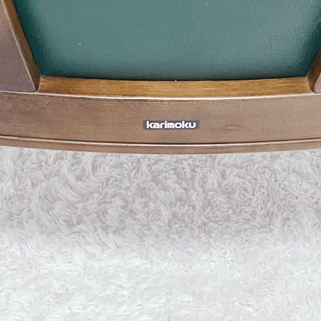 karimoku カリモク アームチェア レザー ミドリCC3600GK②