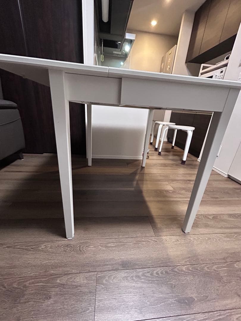 IDANÄS イダネス ドロップリーフテーブル, ホワイト 送料込み