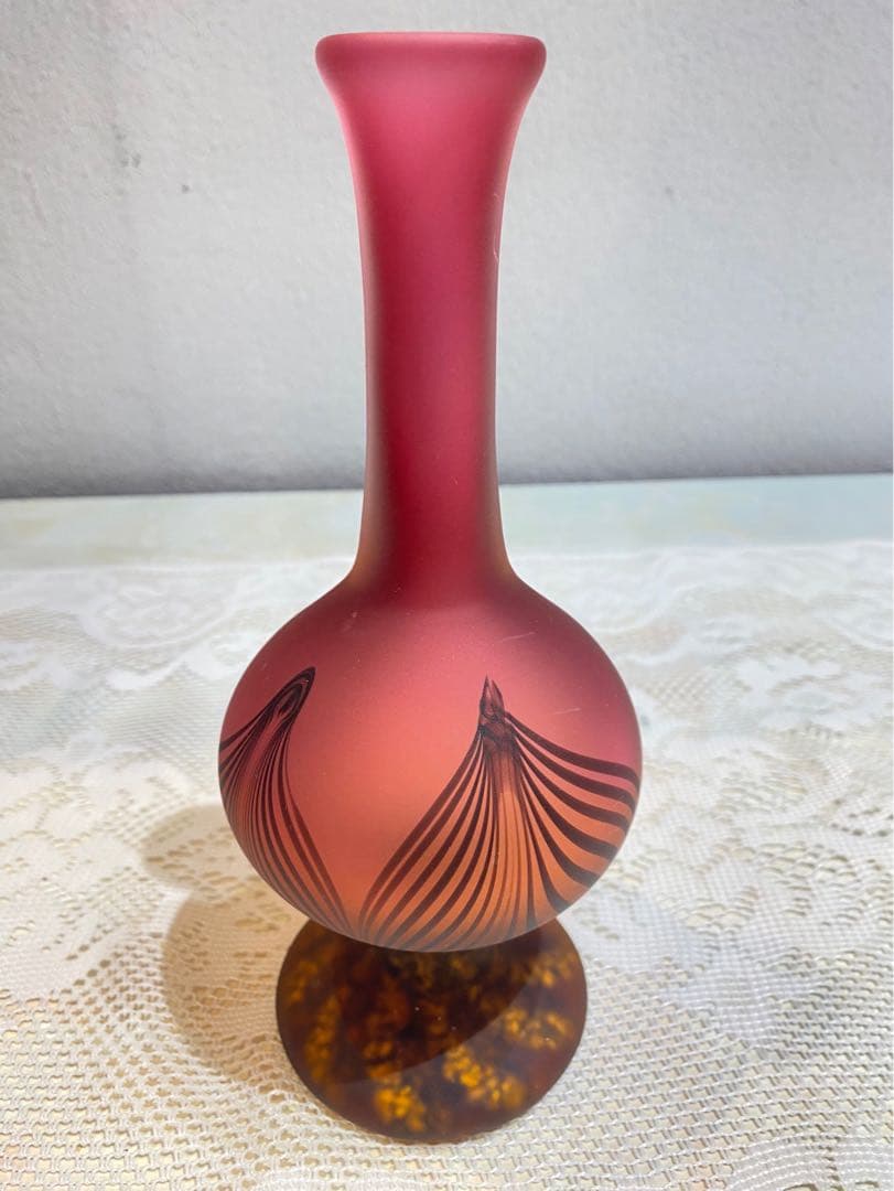 希少 一輪挿し 花瓶 大正ガラス