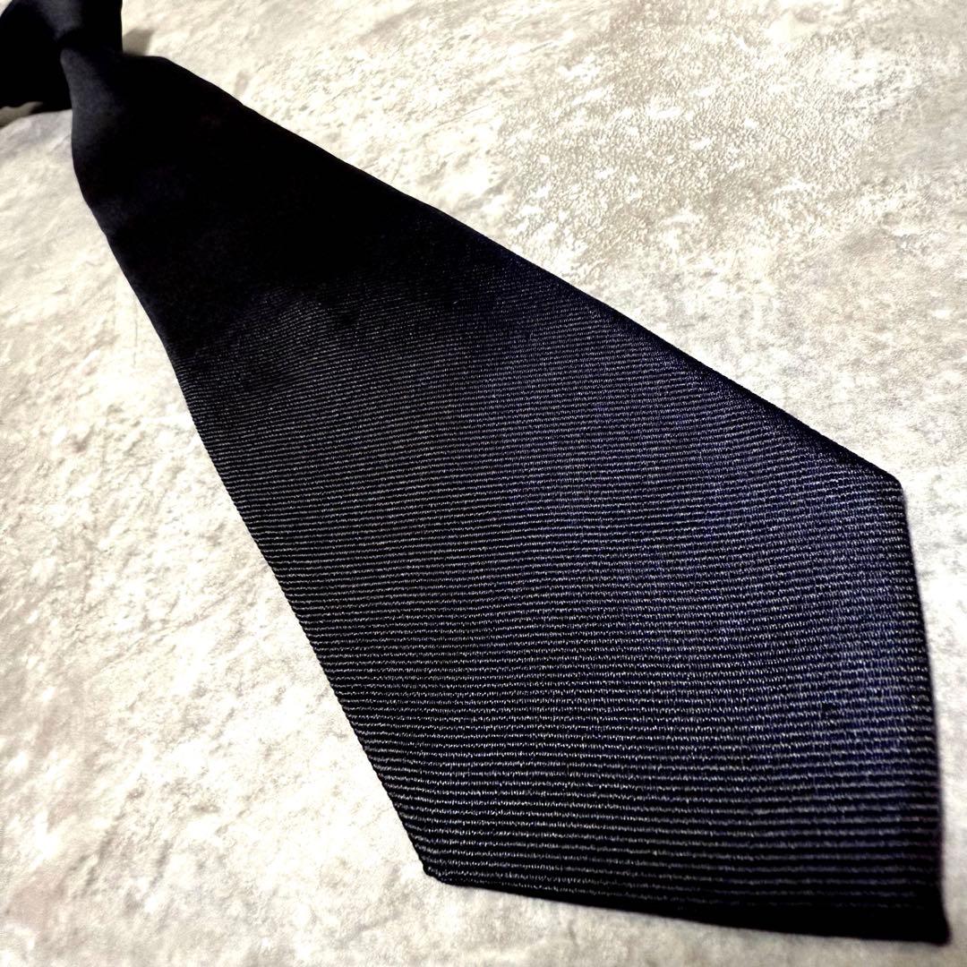 【✨極美品✨】Christian Dior ネクタイ ソリッド 無地 ブラック
