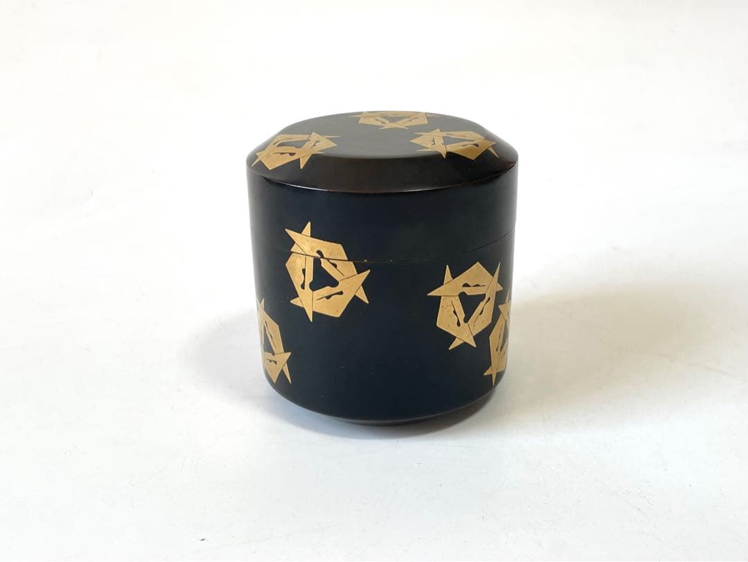 茶道具　二代　前端春斎　雅峯　鱗鶴蒔絵　吹雪　茶入　棗　漆　加賀蒔絵師