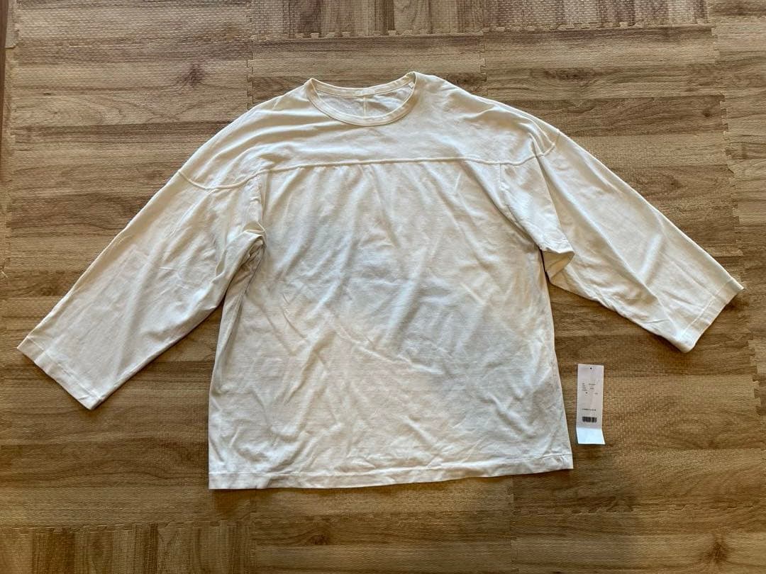 COMOLI フットボールTシャツsize3エクリュ　コモリ