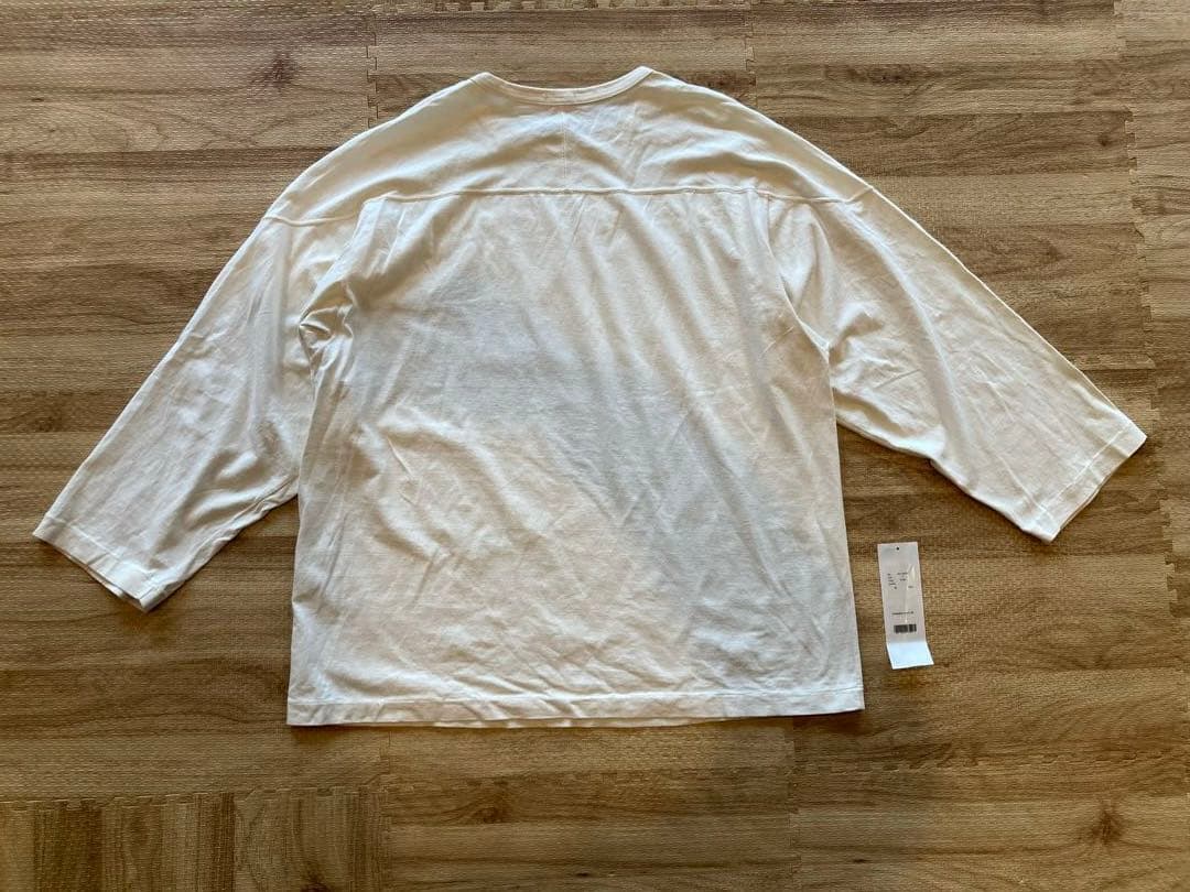 COMOLI フットボールTシャツsize3エクリュ　コモリ