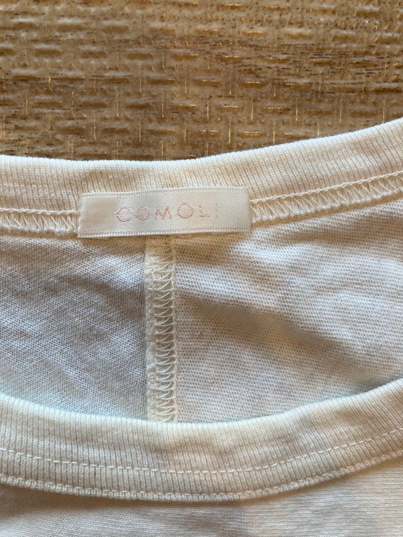 COMOLI フットボールTシャツsize3エクリュ　コモリ