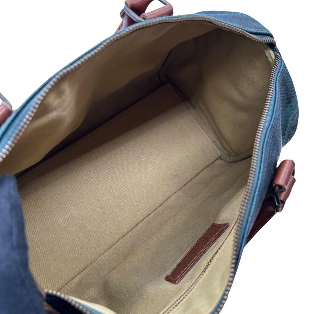 美品 ポロラルフローレン ミニボストン バッグ グリーン チェック柄