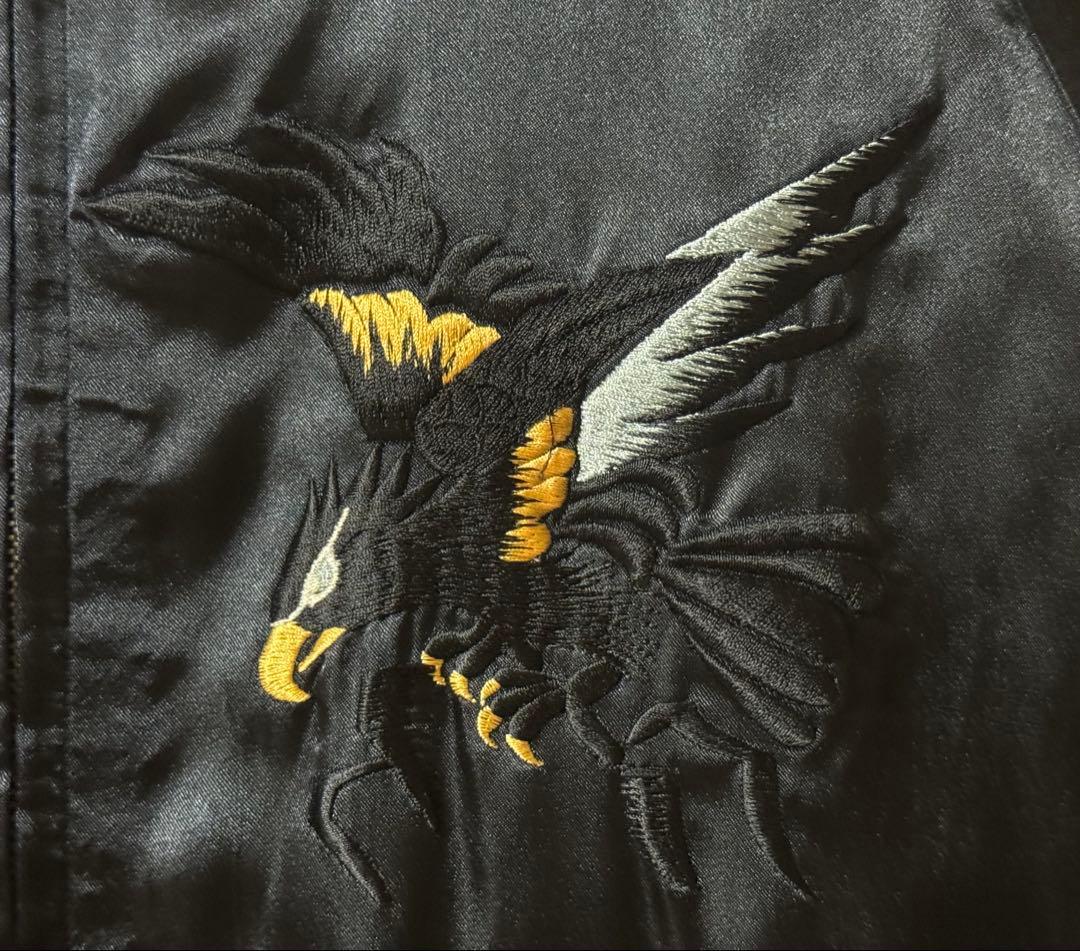 ★希少美品！テーラー東洋 リバーシブルスカジャン 鷲虎龍 ブラック/パープル L