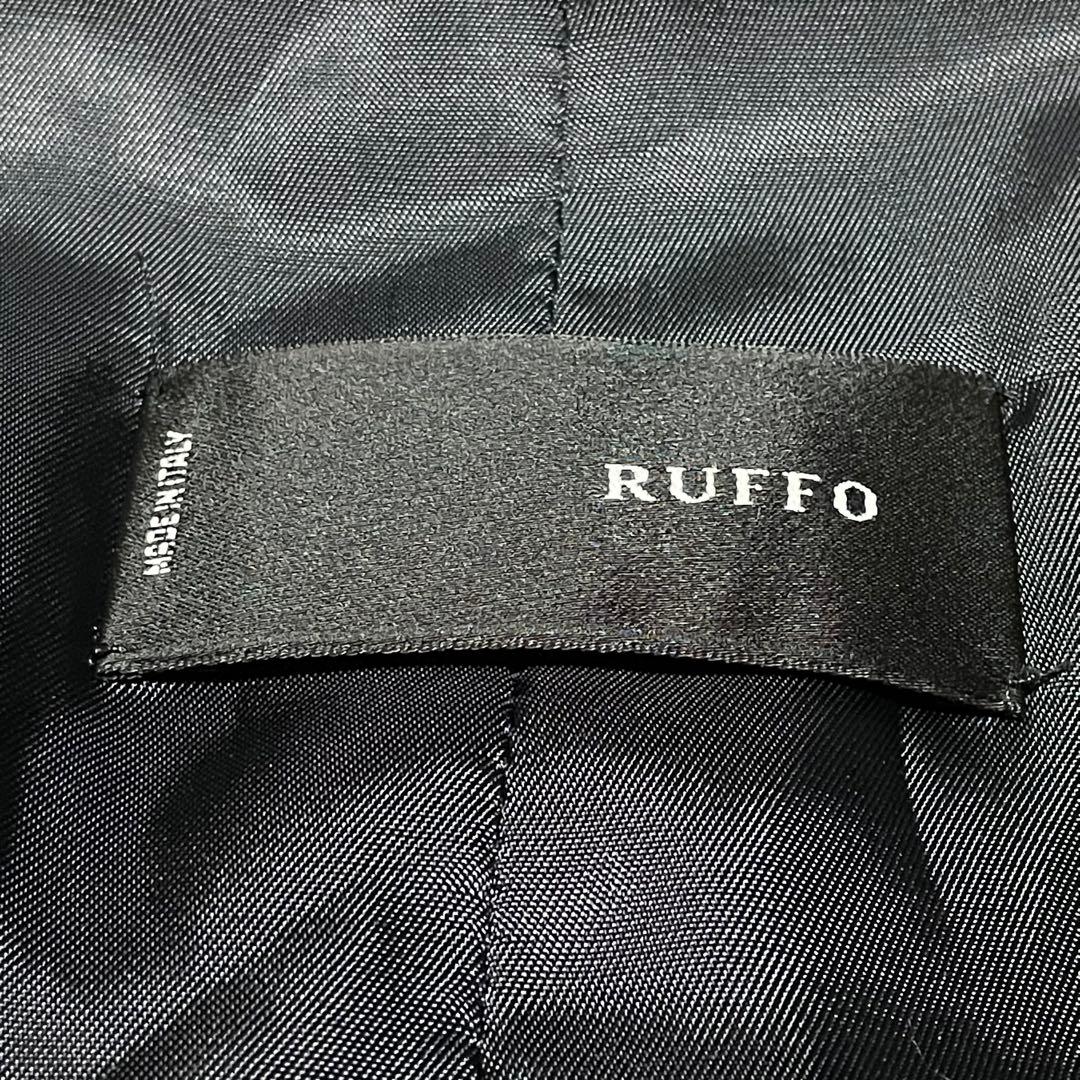 ルッフォ　RUFFO　レザー　テーラードジャケット　シングル　イタリア製　黒