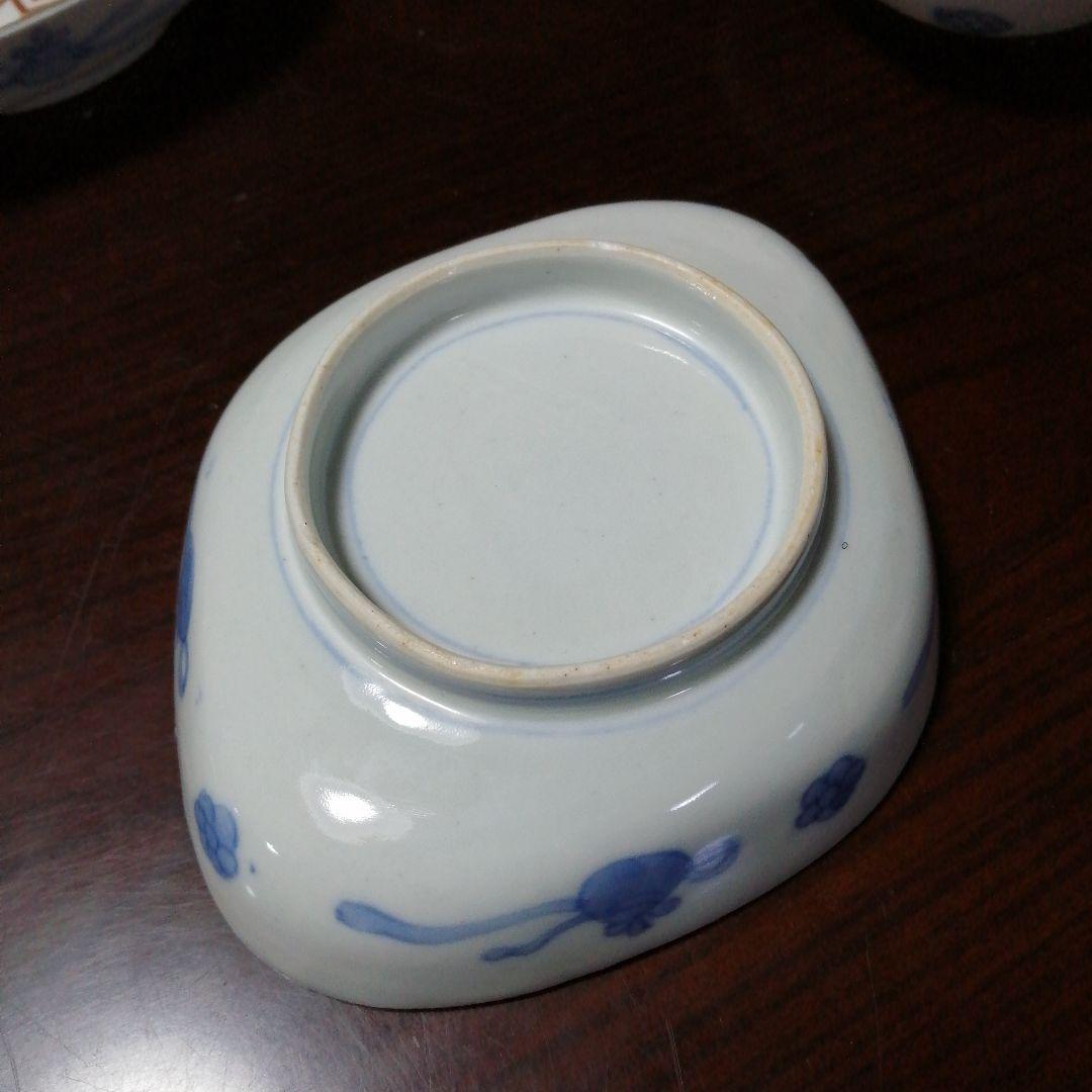 伊万里　金彩錦菱形皿　5枚　16.8cm　明治〜大正期