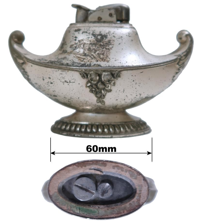 50年代 EVANS 卓上ライター ヴィンテージ 銀メッキ