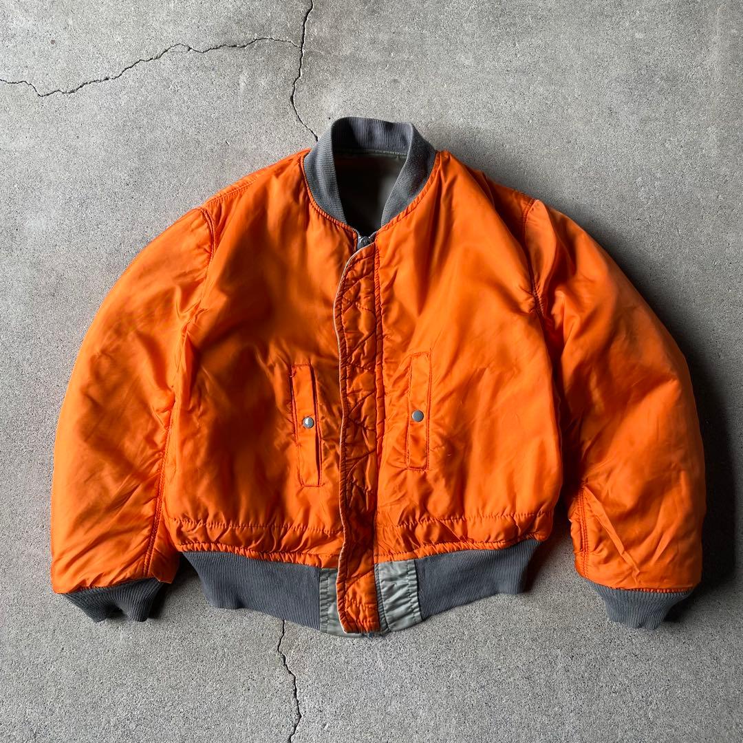 90s アルファ MA-1 flight bomber jacket シルバー