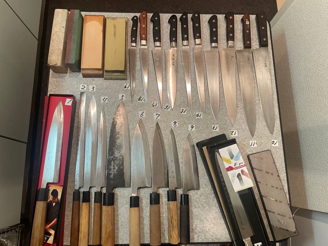 包丁　魚屋引退20本セット売り　 希望価格コメントで下さい正本　杉本　實光　牛刀