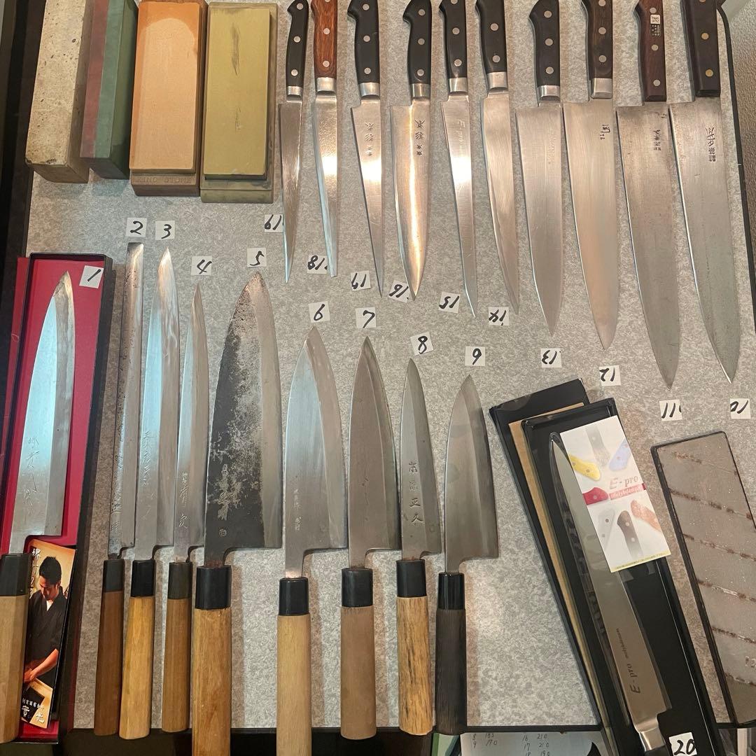 包丁　魚屋引退20本セット売り　 希望価格コメントで下さい正本　杉本　實光　牛刀