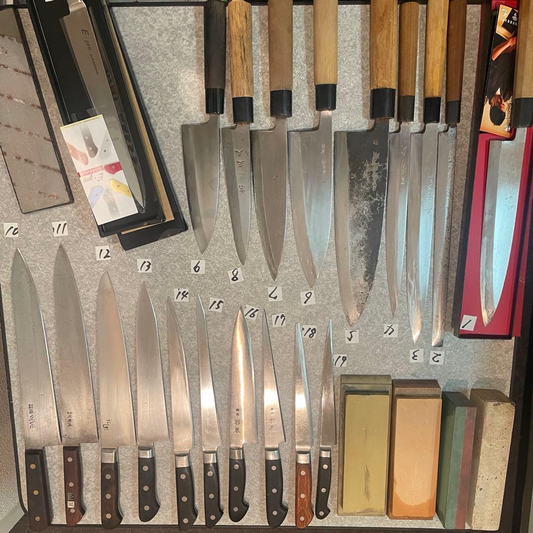 包丁　魚屋引退20本セット売り　 希望価格コメントで下さい正本　杉本　實光　牛刀