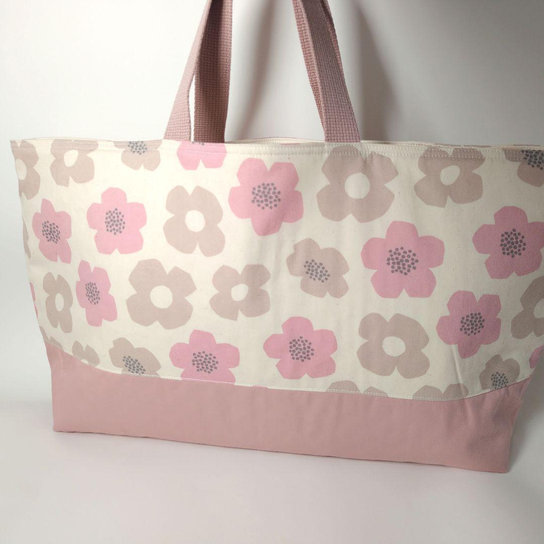 入園入学グッズ 北欧花柄 くすみピンク