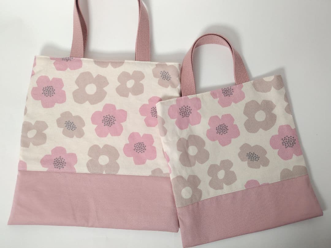 入園入学グッズ 北欧花柄 くすみピンク