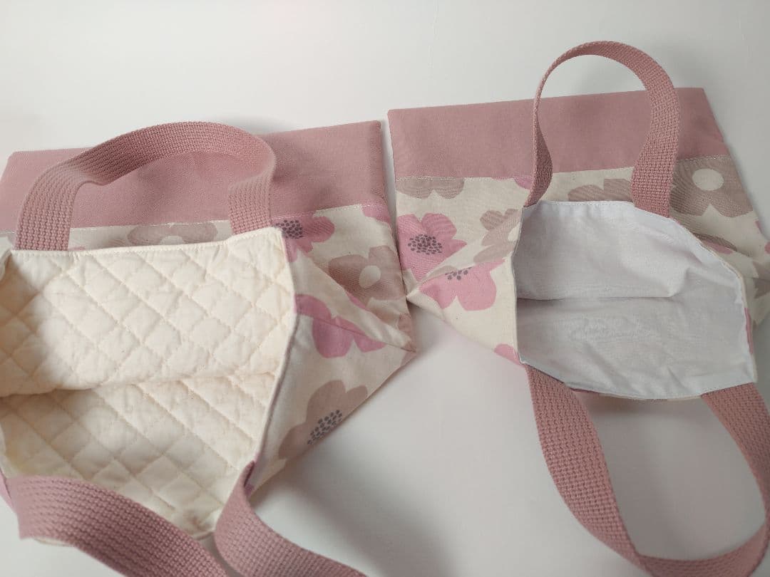 入園入学グッズ 北欧花柄 くすみピンク