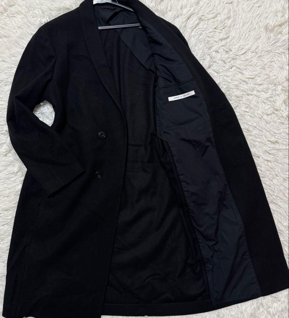 【美品】UNIQLO &LEMAREチェスターコート　カシミヤ混　ブラック