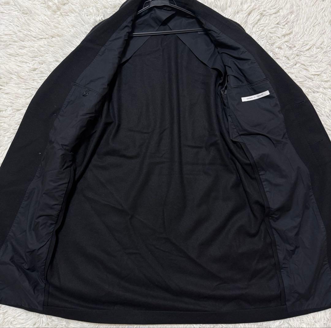 【美品】UNIQLO &LEMAREチェスターコート　カシミヤ混　ブラック