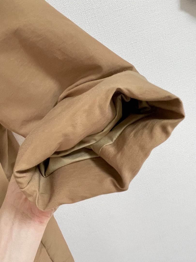 休日と詩 ステンカラーコート 中綿ブラウン ロング