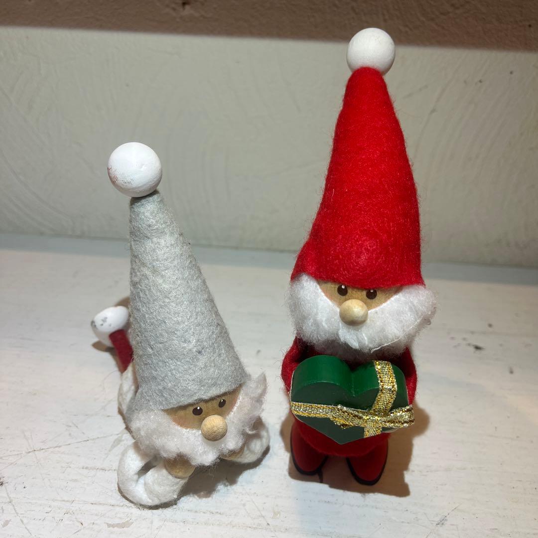 ノルディカニッセ 2体セット NORDIKA 赤 白 サンタクロース 置物