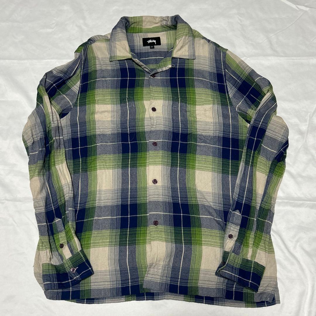 stussy rayon plaid shirt 中田圭佑