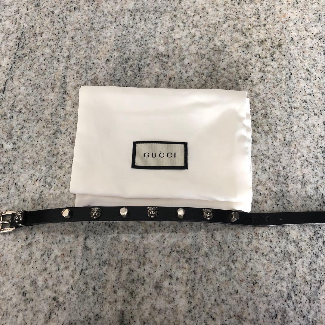 GUCCIレザーブレスレット