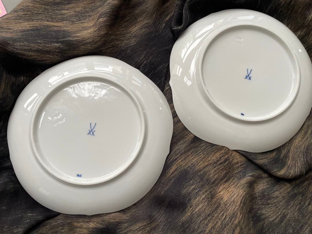 ★フィッシュ　マイセン ブルーオーキッド 18、5センチ　４枚　①②