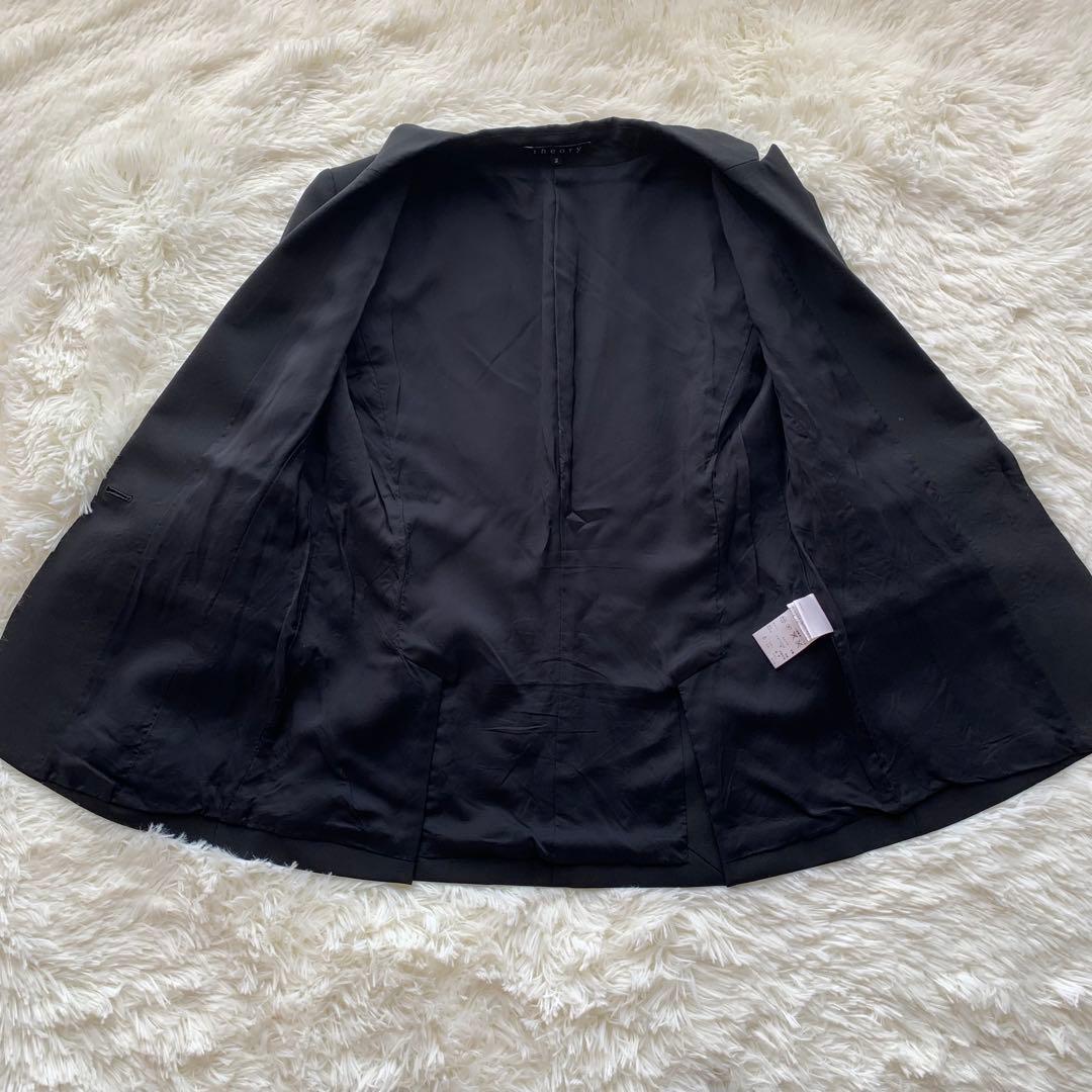 【美品】セオリー Theory セットアップ パンツスーツ 黒 シングル M