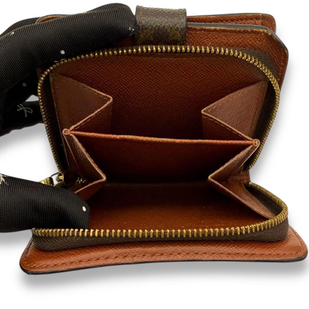 【美品】　ルイヴィトン モノグラム 折り財布 コンパクトジップ　コンパクト財布