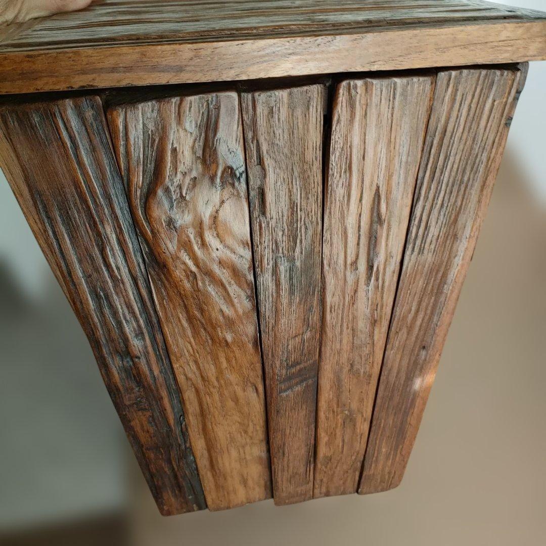 ☆値下げ☆チーク材収納ボックスチェア ヒンジ付き蓋　ナチュラルウッド