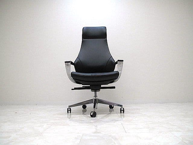 NAIKI　ナイキ 「E966L-BK」 本革張りマネージメントチェア